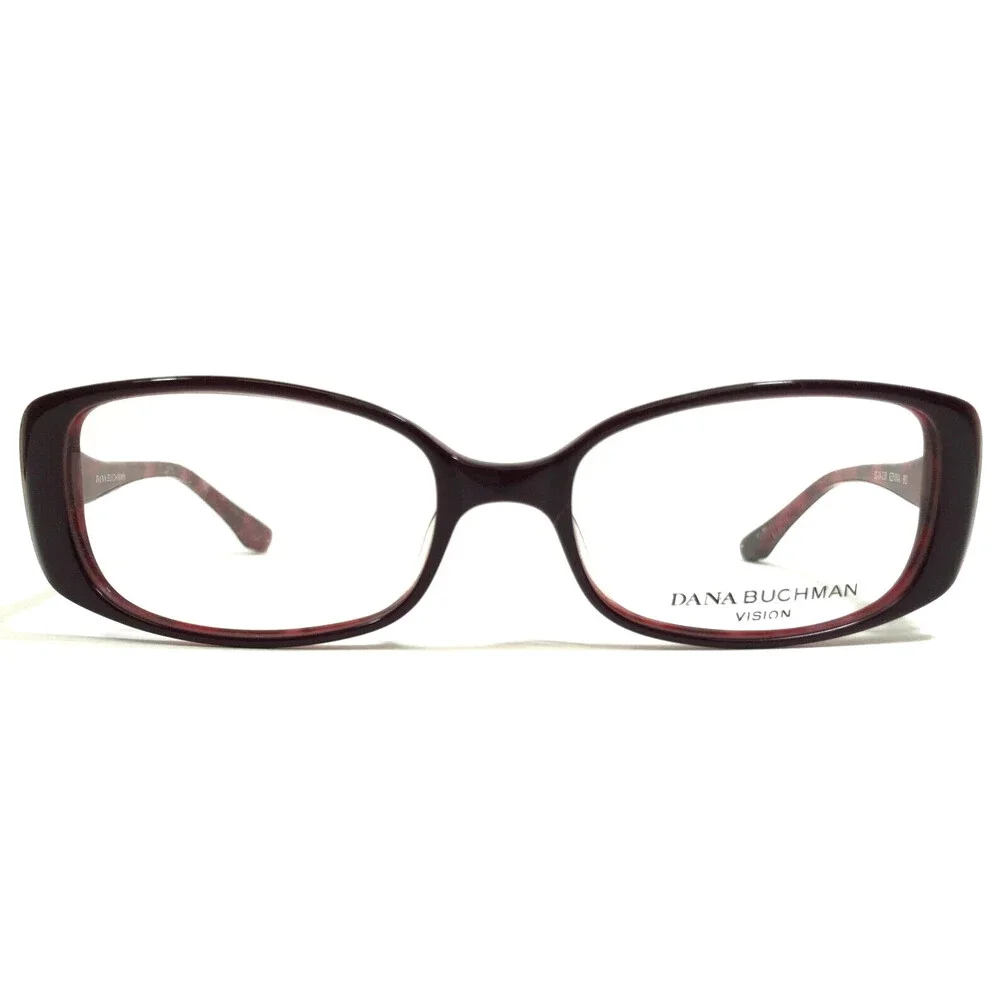 Dana Buchman Eyeglasses Frames KENNA BU Burgundy Red Silver Crystals 52-16-130